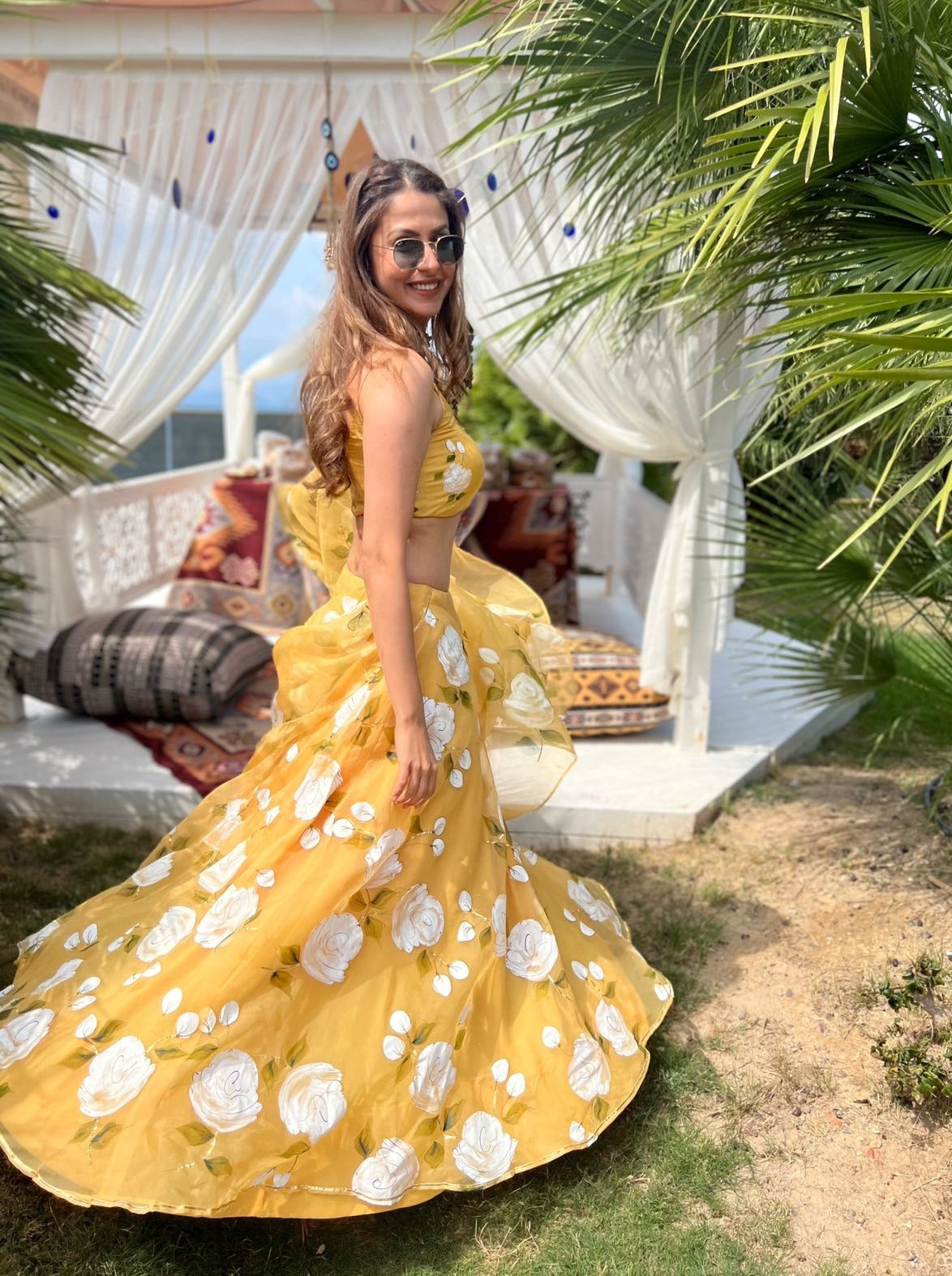 Surveen Chawla radiates elegance in yellow lehenga at Cannes |  TOIPhotogallery