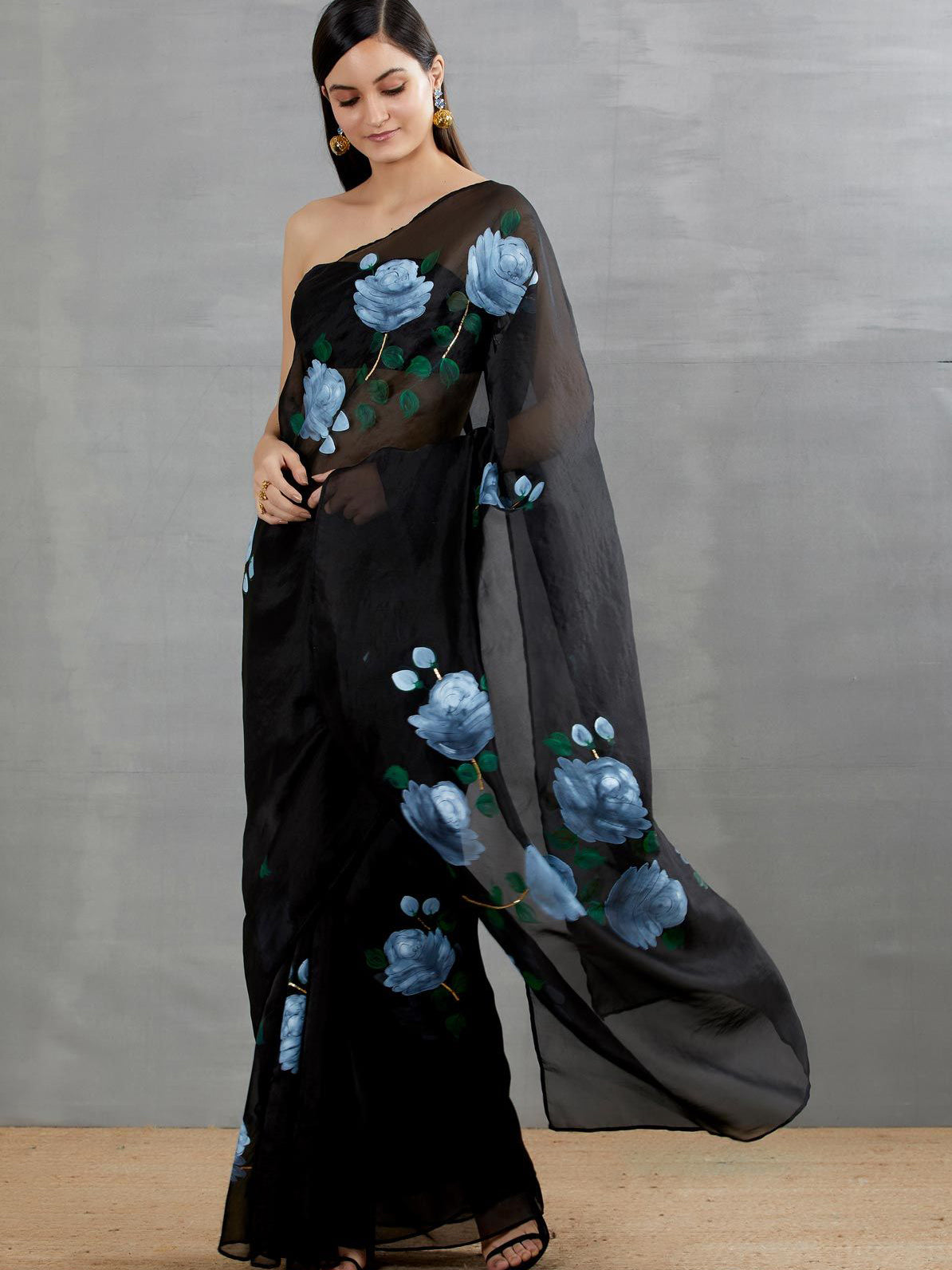 Organza Saree: Buy Latest Designer Floral, Silk Organza Sarees Online