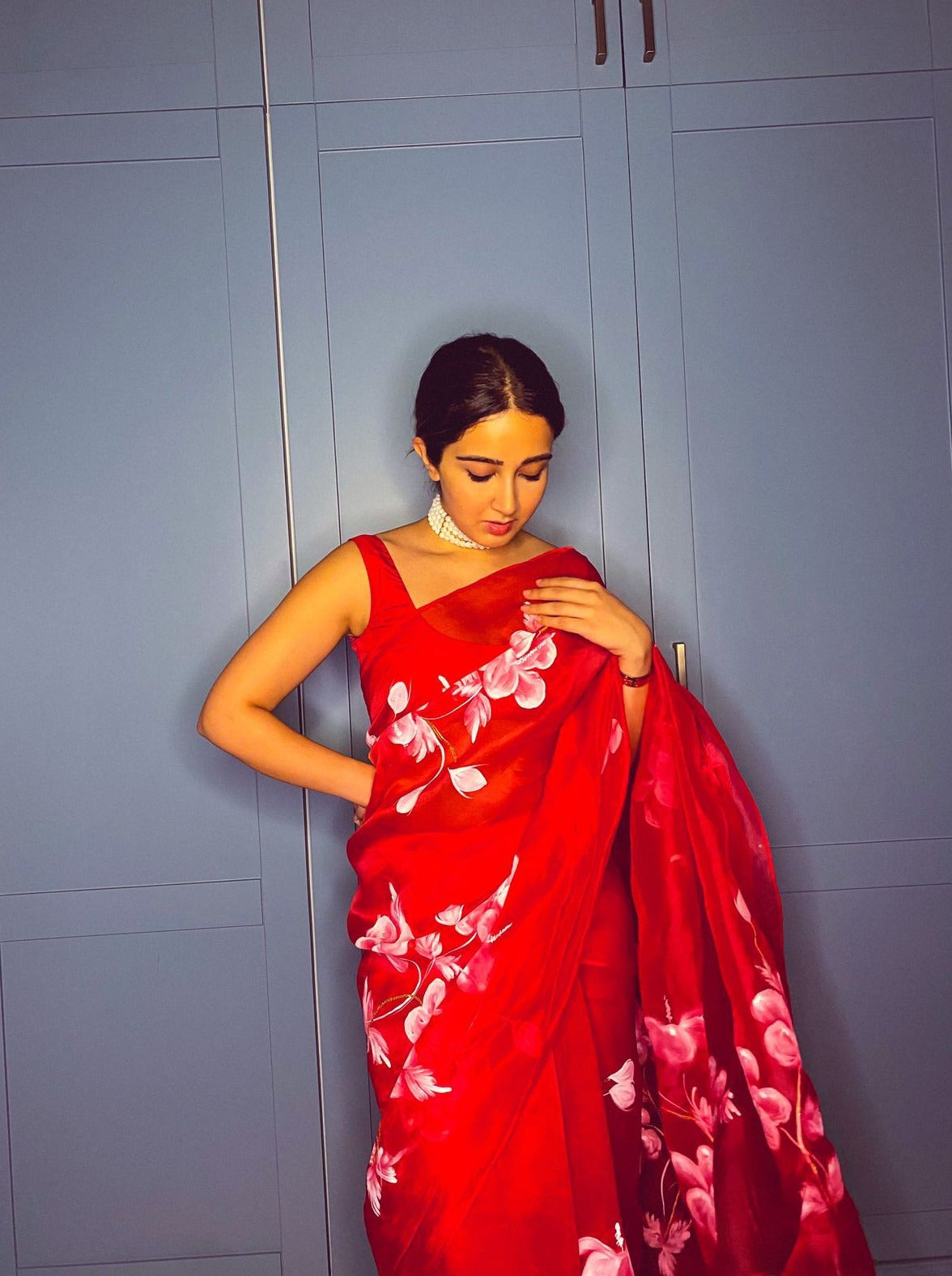 Label Picchika's Dreamy Hand Painted Organza Collection! | Hand painted  sarees, Indian saree blouses designs, Organza saree